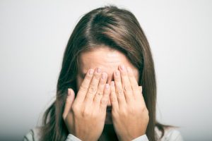 a woman feeling anxious