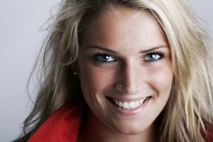 a smiling woman