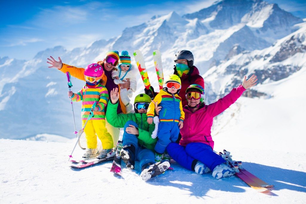 Family on a winter vacation