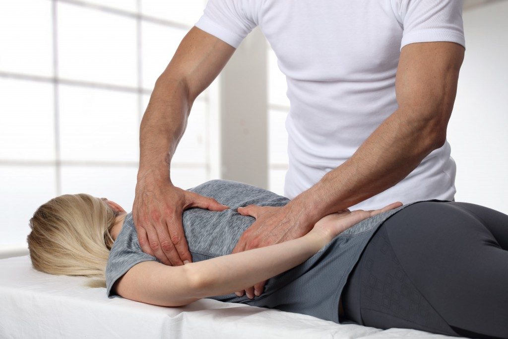 woman having a therapy massage