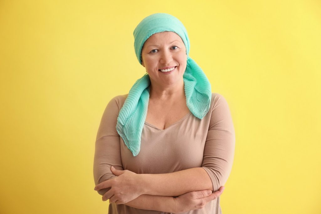 a cancer patient smiling