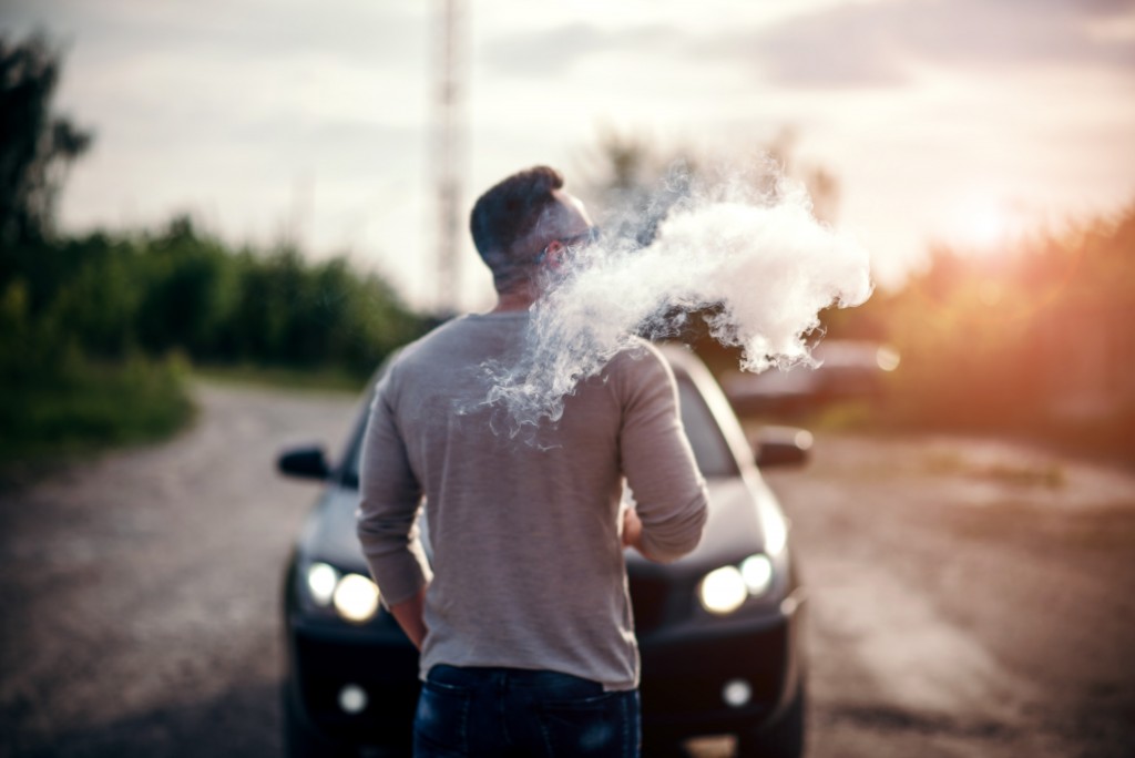 Man vaping