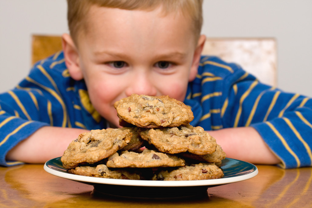 a child with cookies