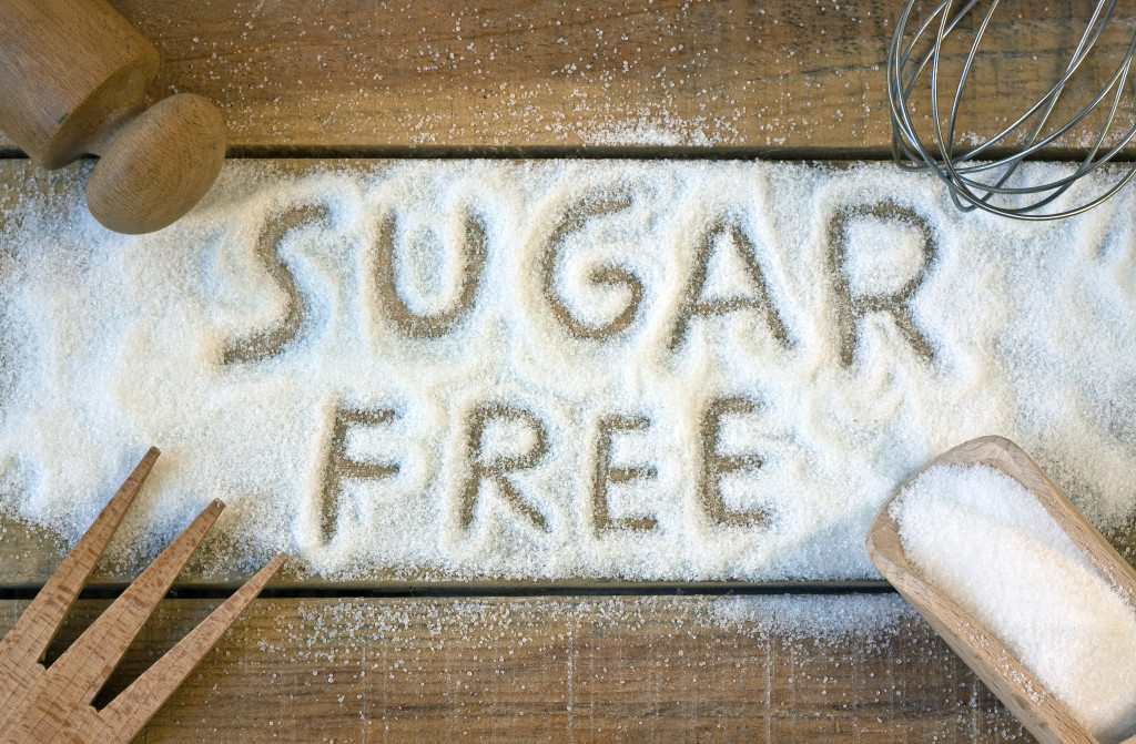 Sugar free written on top of sugar